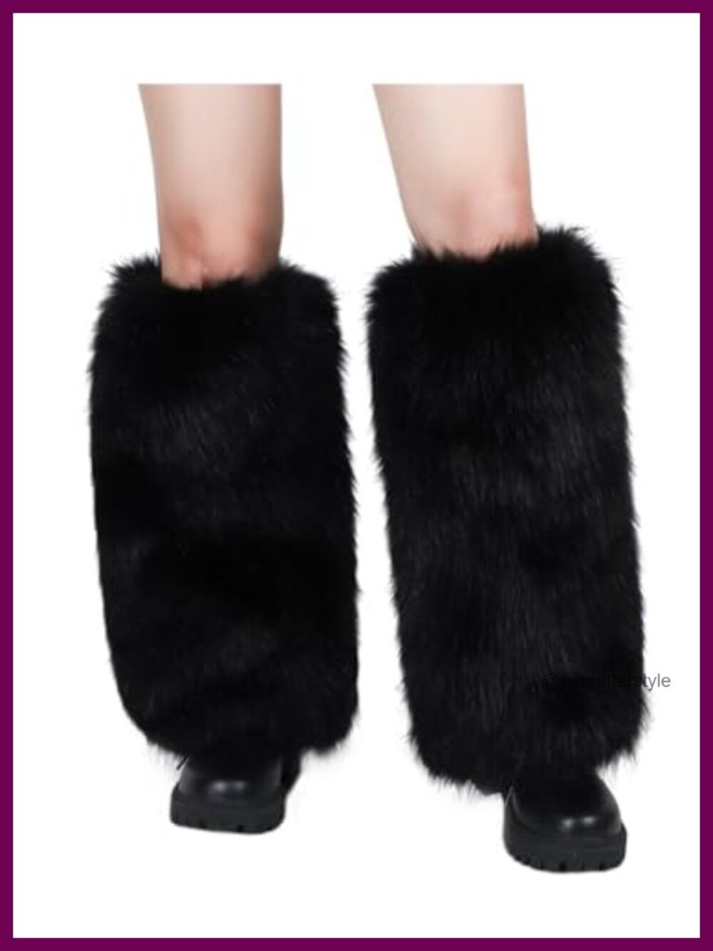 Faux Fur Leg Warmers Long Furry Boot Cuffs Winter Socks Cosplay Costume